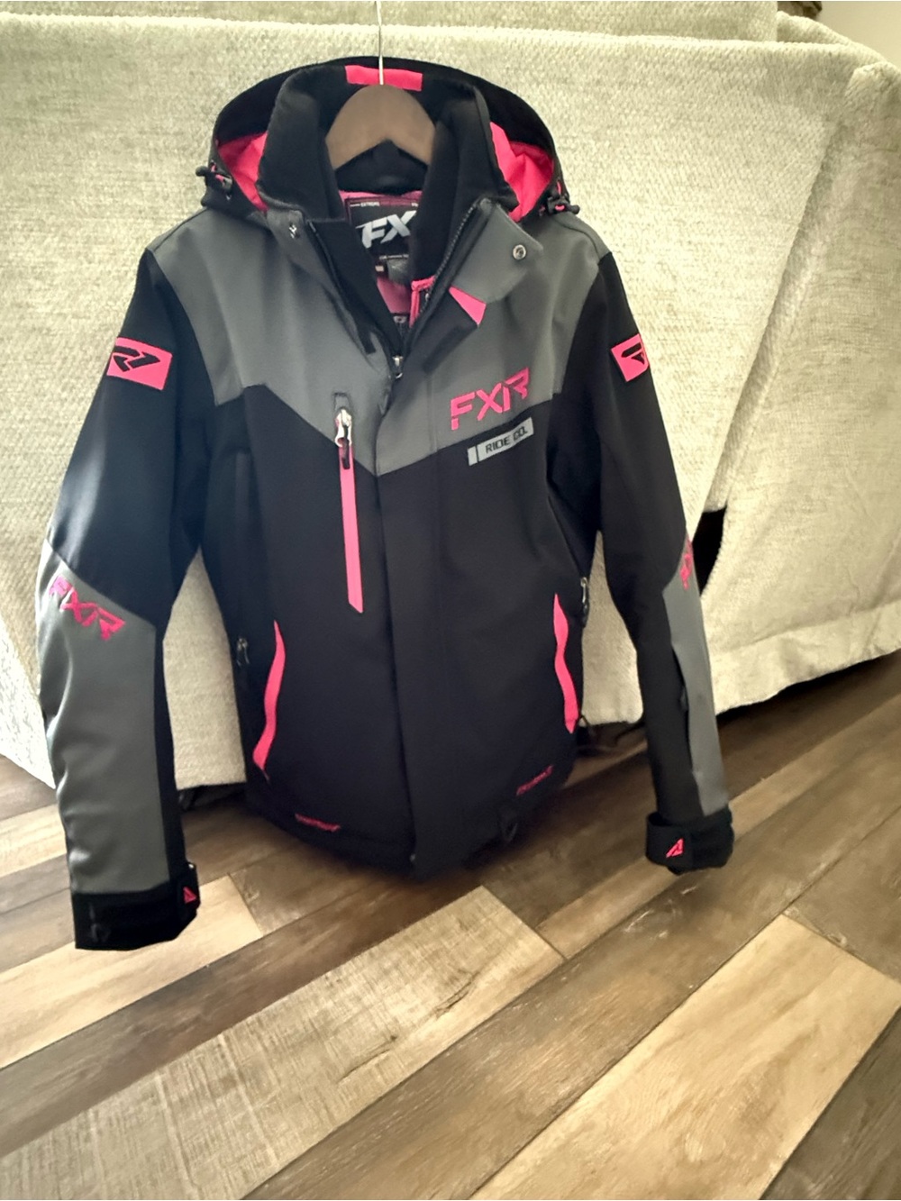 FXR Women's Black & Gray Ski Jacket with Pink Accents